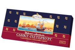 Шоколад "Санкт Петербург" тёмный с миндалем 100гр