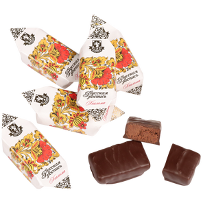 Хохлома - молочно- ореховое пралине в тёмном шоколаде