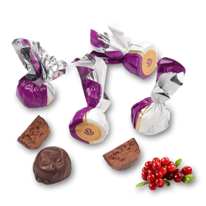 Трюфель с клюквой в ягодном ликере