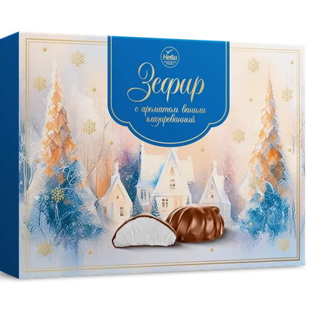 Зефир "Нева" с ароматом ванили глазированый 185гр