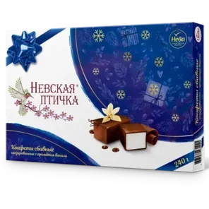 Конфеты сбивные глазированные с ароматом ванили "Невская Птичка" 240гр