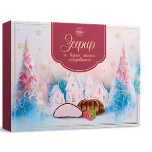 Зефир "Нева" со вкусом малины глазированный 185гр