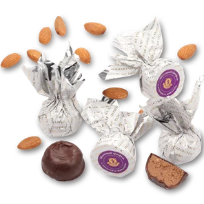 Молочный трюфель с кокосом и миндалем