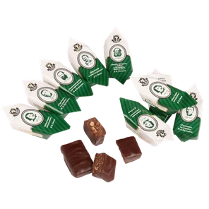 Писатели России - пралине с грецким орехом в тёмном шоколаде