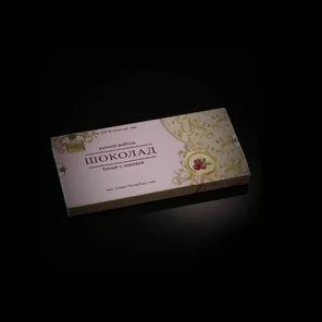 Шоколад белый с клюквой: 85 гр.