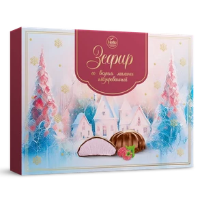 Зефир "Нева" со вкусом малины глазированный 185гр