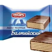 Торт вафельный глазированный "Балтийский" вес 1кг